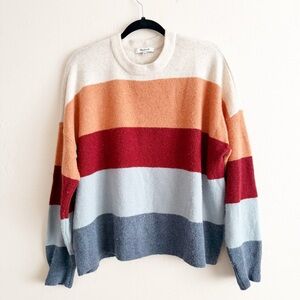 Madewell Multicolor Striped Crewneck Wool alpaca Sweater size L